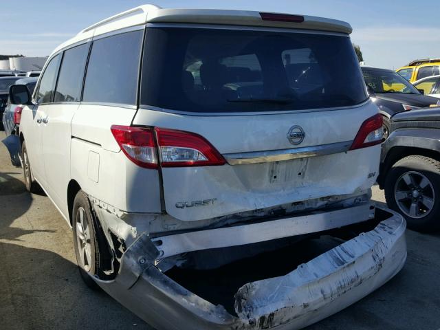 JN8AE2KP4D9069761 - 2013 NISSAN QUEST S WHITE photo 3