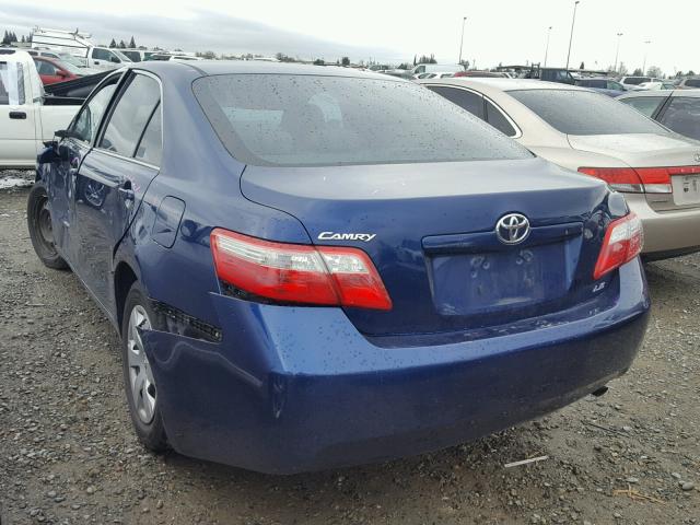 4T1BE46K49U398759 - 2009 TOYOTA CAMRY BASE BLUE photo 3