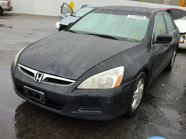 1HGCM56787A132089 - 2007 HONDA ACCORD EX BLACK photo 2