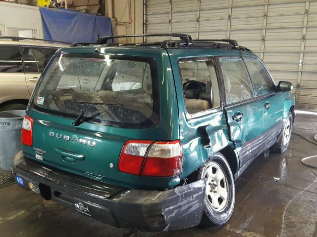 JF1SF63591H747381 - 2001 SUBARU FORESTER L GREEN photo 4