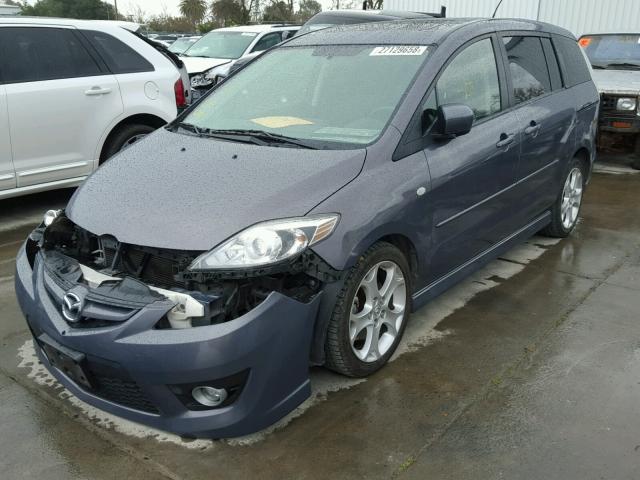 JM1CR29L780301517 - 2008 MAZDA 5 GRAY photo 2