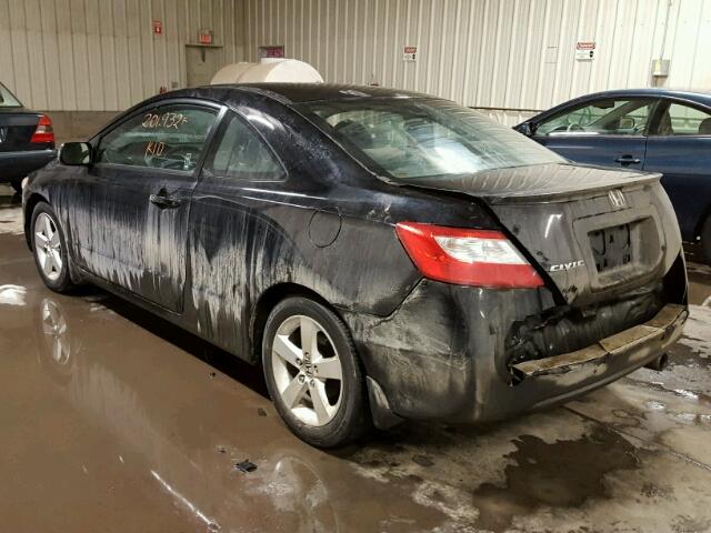 2HGFG12857H003515 - 2007 HONDA CIVIC EX 黑色 照片 3