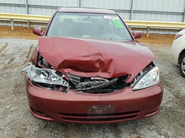 4T1BE32K74U378630 - 2004 TOYOTA CAMRY LE BURGUNDY photo 9