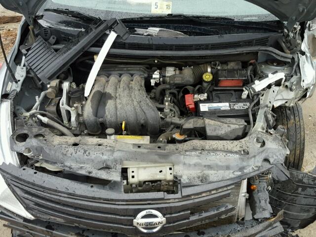 3N1BC1CP1CK807755 - 2012 NISSAN VERSA S GRAY photo 7