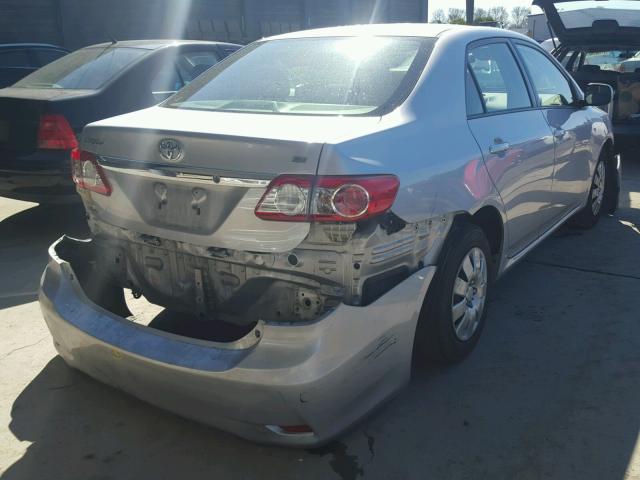 JTDBU4EE0B9160323 - 2011 TOYOTA COROLLA BA SILVER photo 4