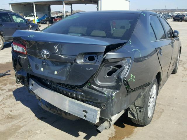 4T4BF1FK8DR328174 - 2013 TOYOTA CAMRY L GRAY photo 4