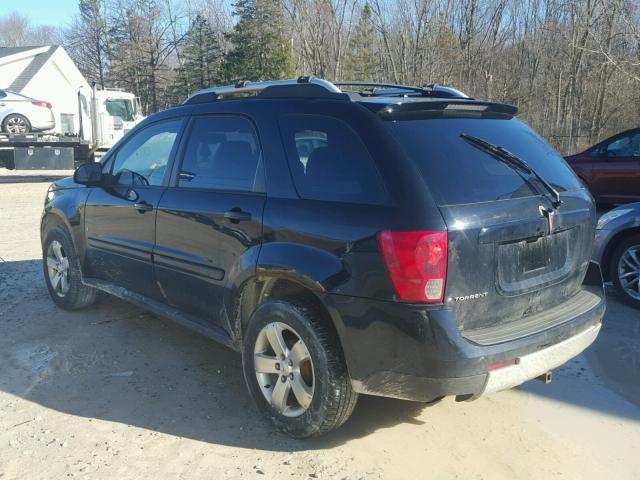 2CKDL73F566105255 - 2006 PONTIAC TORRENT BLACK photo 3