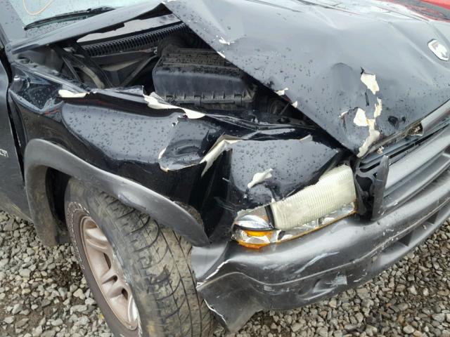 1B7GL12X72S625489 - 2002 DODGE DAKOTA BAS BLACK photo 9