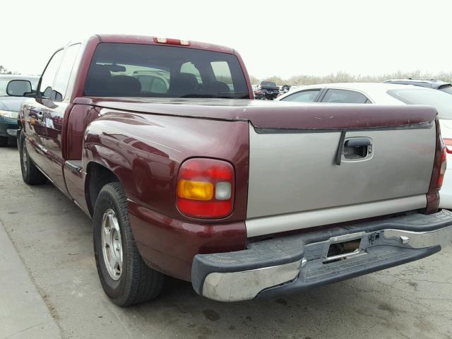 2GCEC19TXY1132389 - 2000 CHEVROLET SILVERADO BURGUNDY photo 3