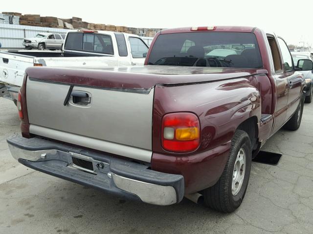 2GCEC19TXY1132389 - 2000 CHEVROLET SILVERADO BURGUNDY photo 4