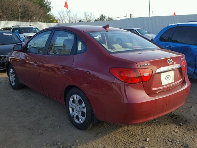 KMHDU4AD4AU130903 - 2010 HYUNDAI ELANTRA BL BLUE photo 3