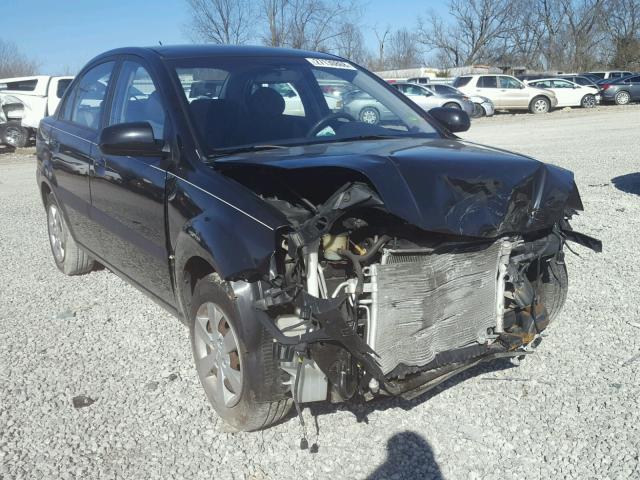 KNADE123186344281 - 2008 KIA RIO BASE BLACK photo 1