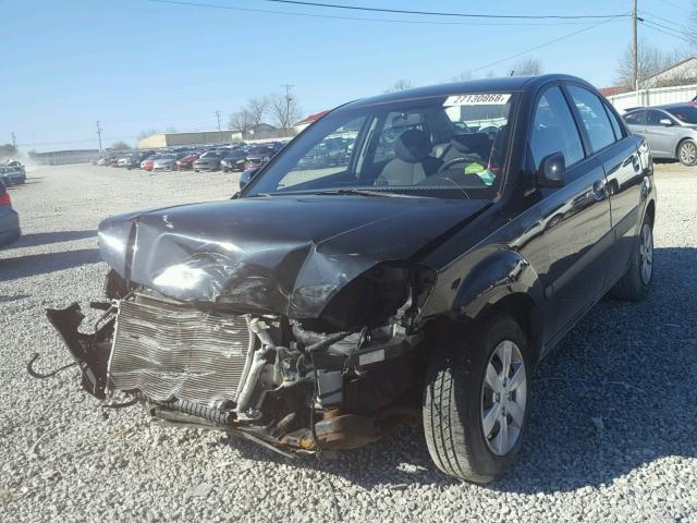 KNADE123186344281 - 2008 KIA RIO BASE BLACK photo 2