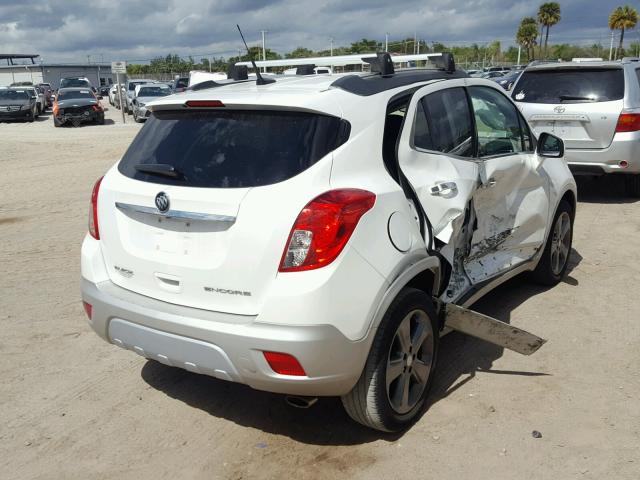 KL4CJASB2DB117811 - 2013 BUICK ENCORE WHITE photo 4