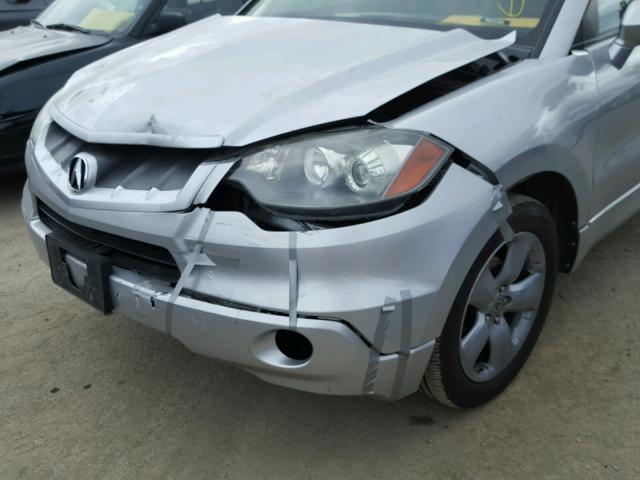 5J8TB18588A019061 - 2008 ACURA RDX TECHNO SILVER photo 9