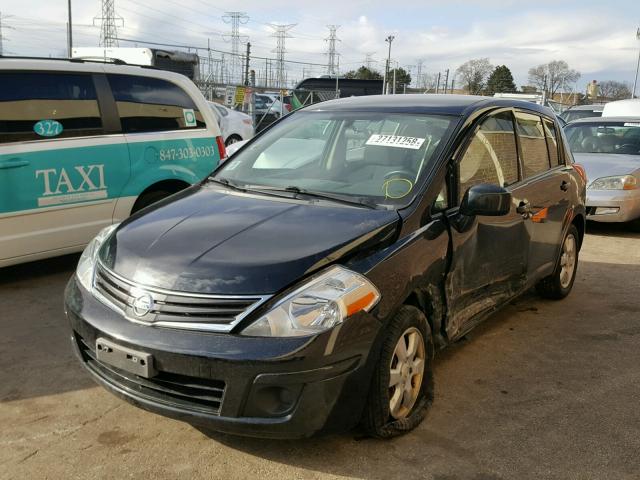 3N1BC1CP7CK800504 - 2012 NISSAN VERSA S BLACK photo 2