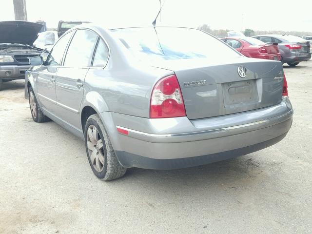 WVWTH63B03P437384 - 2003 VOLKSWAGEN PASSAT GLX GRAY photo 3