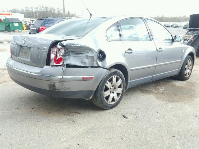 WVWTH63B03P437384 - 2003 VOLKSWAGEN PASSAT GLX GRAY photo 4