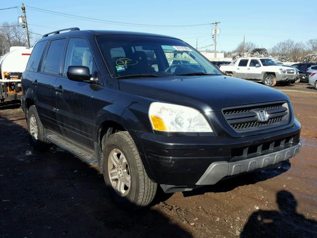 2HKYF18475H523587 - 2005 HONDA PILOT EX BLACK photo 1