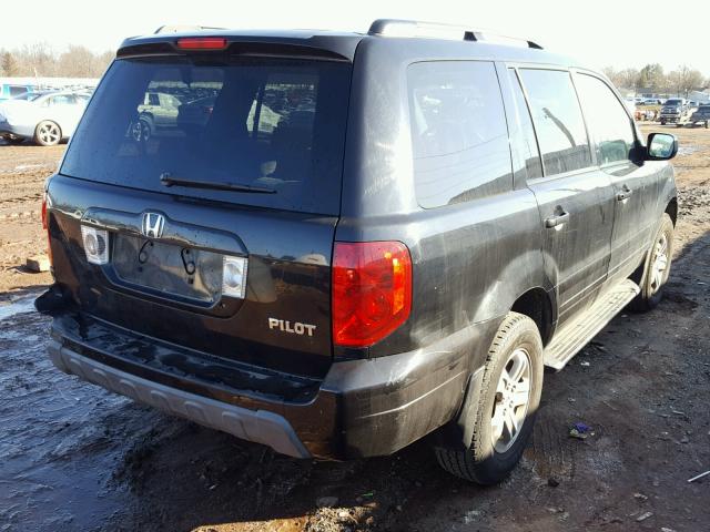 2HKYF18475H523587 - 2005 HONDA PILOT EX BLACK photo 4