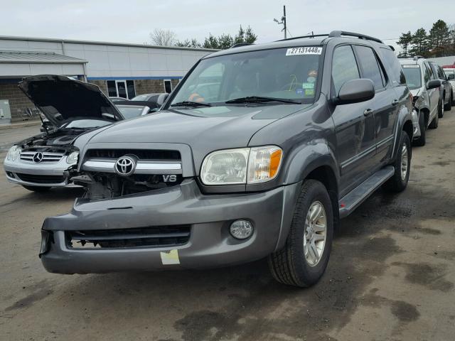 5TDBT48A26S274357 - 2006 TOYOTA SEQUOIA LI GRAY photo 2