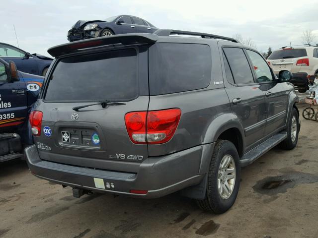 5TDBT48A26S274357 - 2006 TOYOTA SEQUOIA LI GRAY photo 4