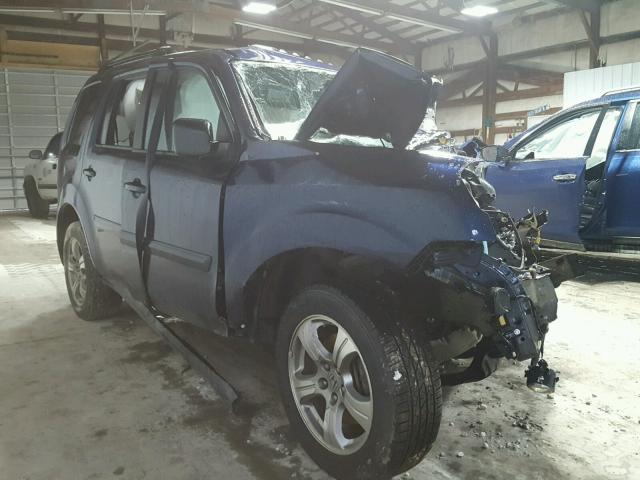 5FNYF4H54EB036386 - 2014 HONDA PILOT EXL BLUE photo 1