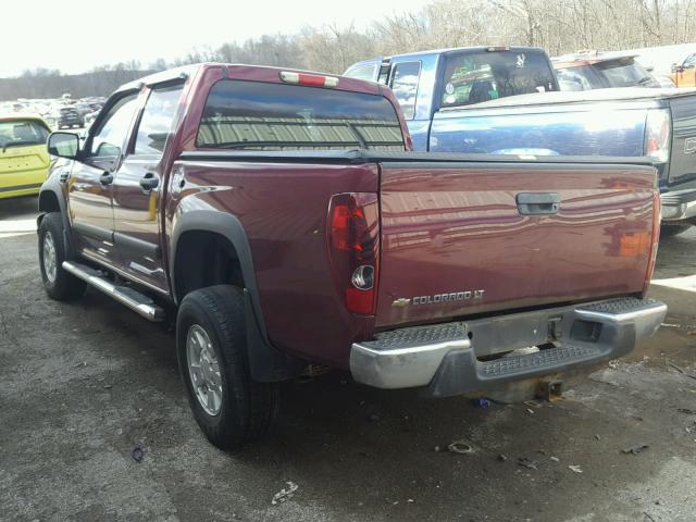 1GCDT33E888191407 - 2008 CHEVROLET COLORADO L MAROON photo 3