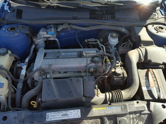 1G2JB12F737263642 - 2003 PONTIAC SUNFIRE BLUE photo 7