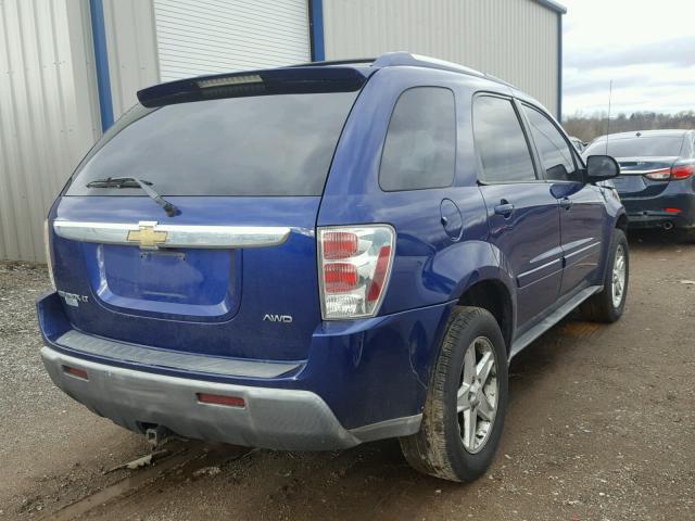 2CNDL73F656048095 - 2005 CHEVROLET EQUINOX LT BLUE photo 4