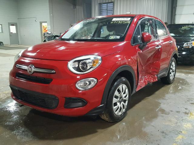 ZFBCFXAT7GP499672 - 2016 FIAT 500X POP RED photo 2