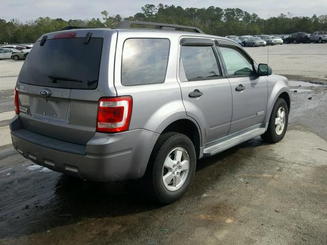 1FMCU03Z48KB42407 - 2008 FORD ESCAPE XLT GRAY photo 4