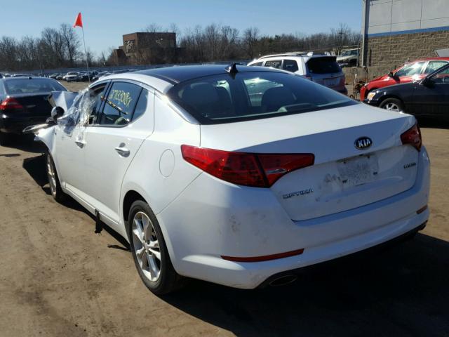 5XXGN4A78DG119731 - 2013 KIA OPTIMA EX WHITE photo 3