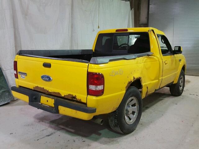 1FTYR11U76PA23422 - 2006 FORD RANGER YELLOW photo 4