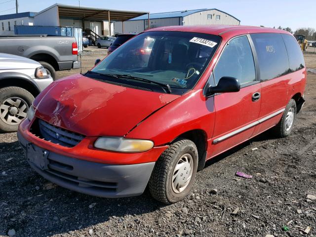 2P4FP25B9YR500280 - 2000 PLYMOUTH VOYAGER RED photo 2