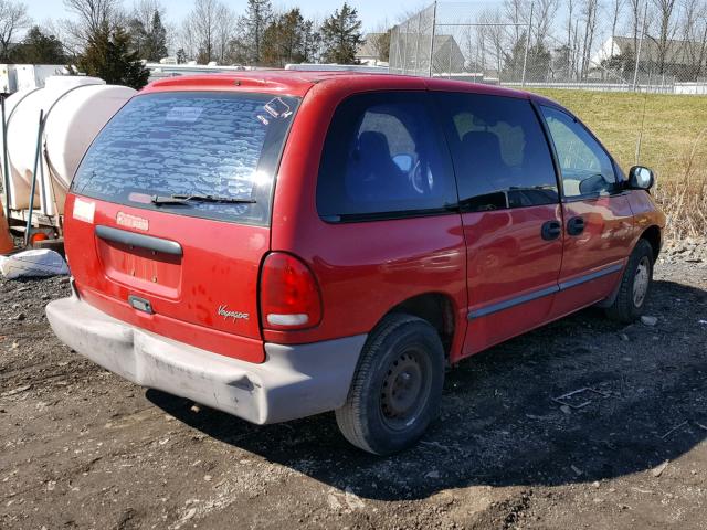 2P4FP25B9YR500280 - 2000 PLYMOUTH VOYAGER RED photo 4