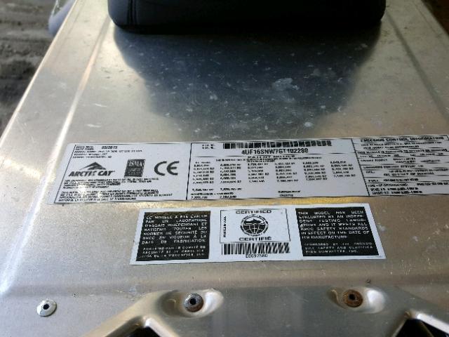 4UF16SNW7GT102280 - 2016 ARCTIC CAT ZR7000 绿色 照片 10