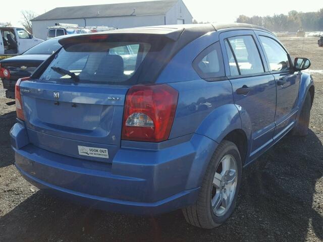 1B3HB48BX7D351416 - 2007 DODGE CALIBER SX BLUE photo 4