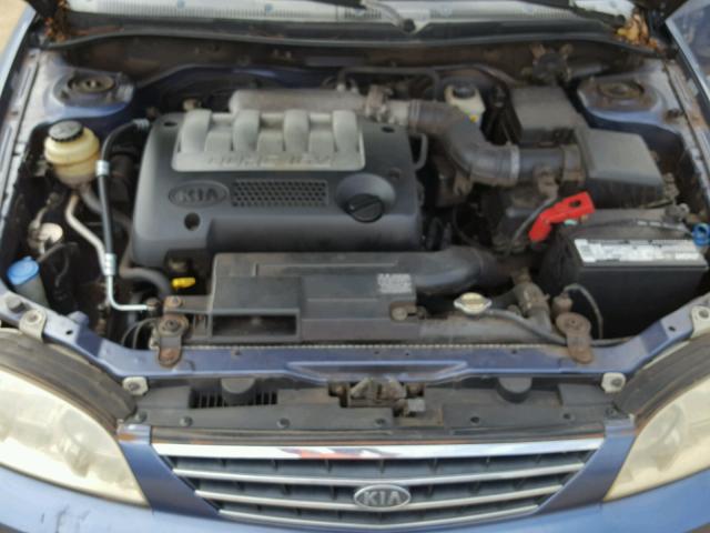 KNAFB121435229513 - 2003 KIA SPECTRA BA BLUE photo 7