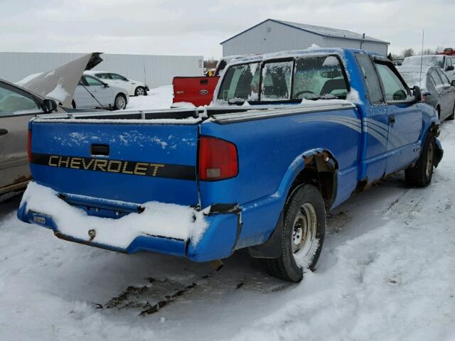 1GCCS19Z9RK129502 - 1994 CHEVROLET S TRUCK S1 BLUE photo 4