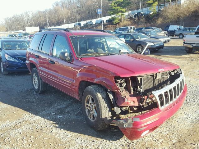 1J4GW48S72C273636 - 2002 JEEP GRAND CHER RED photo 1