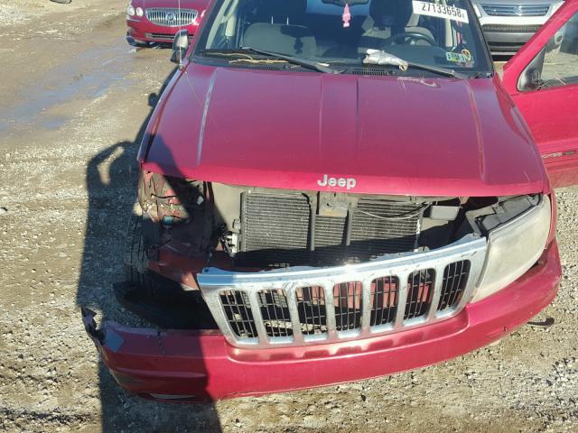 1J4GW48S72C273636 - 2002 JEEP GRAND CHER RED photo 7