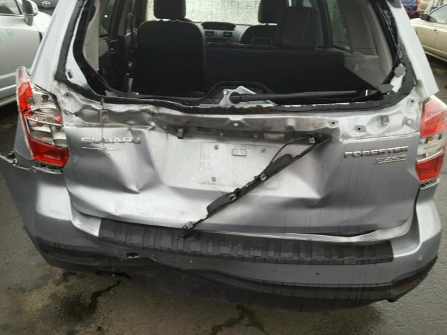 JF2SJAHC2EH558968 - 2014 SUBARU FORESTER 2 GRAY photo 9
