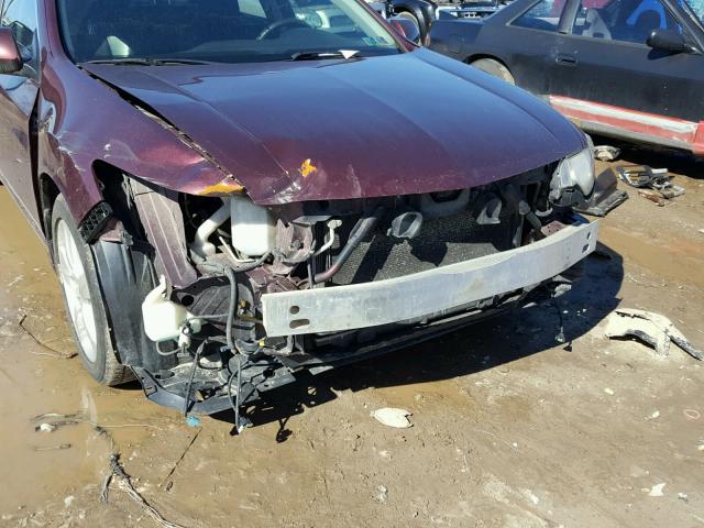 JH4CU2F64AC002941 - 2010 ACURA TSX BURGUNDY photo 9