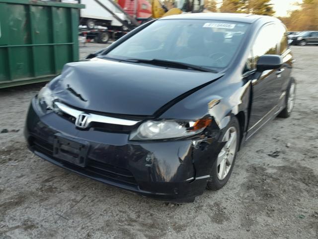 2HGFA16827H306022 - 2007 HONDA CIVIC EX BLACK photo 2