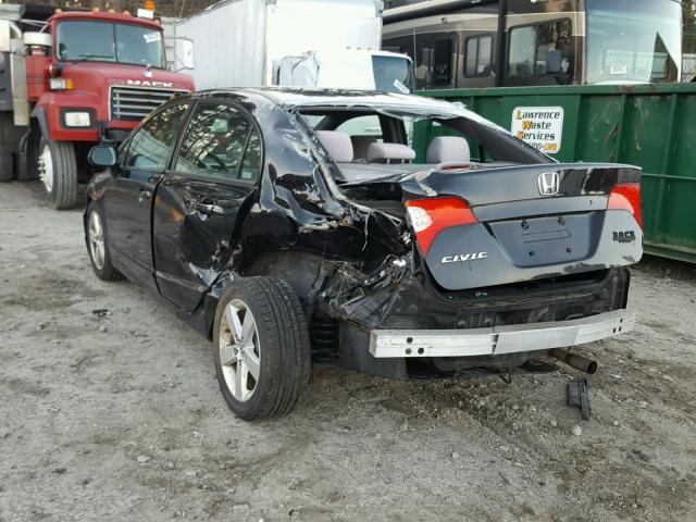 2HGFA16827H306022 - 2007 HONDA CIVIC EX შავი ფოტო 3