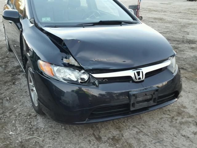 2HGFA16827H306022 - 2007 HONDA CIVIC EX შავი ფოტო 9