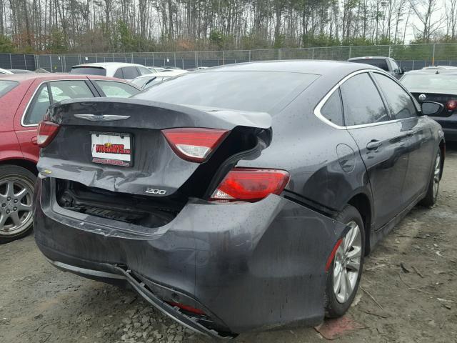 1C3CCCAB5FN571876 - 2015 CHRYSLER 200 LIMITE GRAY photo 4