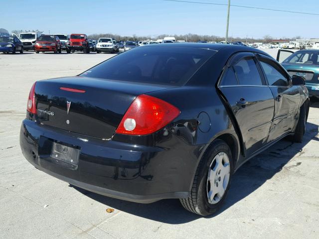 1G2ZF58B274100195 - 2007 PONTIAC G6 VALUE L BLACK photo 4