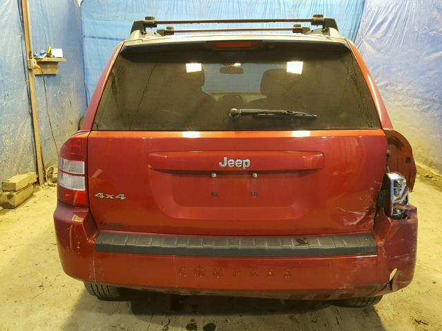 1J4NF1FB2AD640640 - 2010 JEEP COMPASS SP RED photo 9